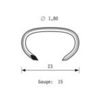 Anelli hog rings HR23: disegno con le misure